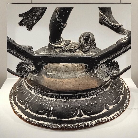 A Bronze Statue of Shiva Nataraja, as Lord of the Dance 12" H x 91/2 " W - Picture 7 of 8